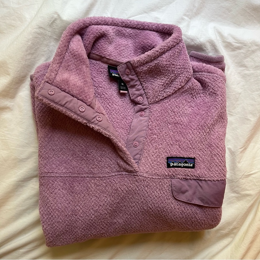 Patagonia Women’s XL Re-Tool Half Snap Polartec Fleece in Lilac Purple Pink
